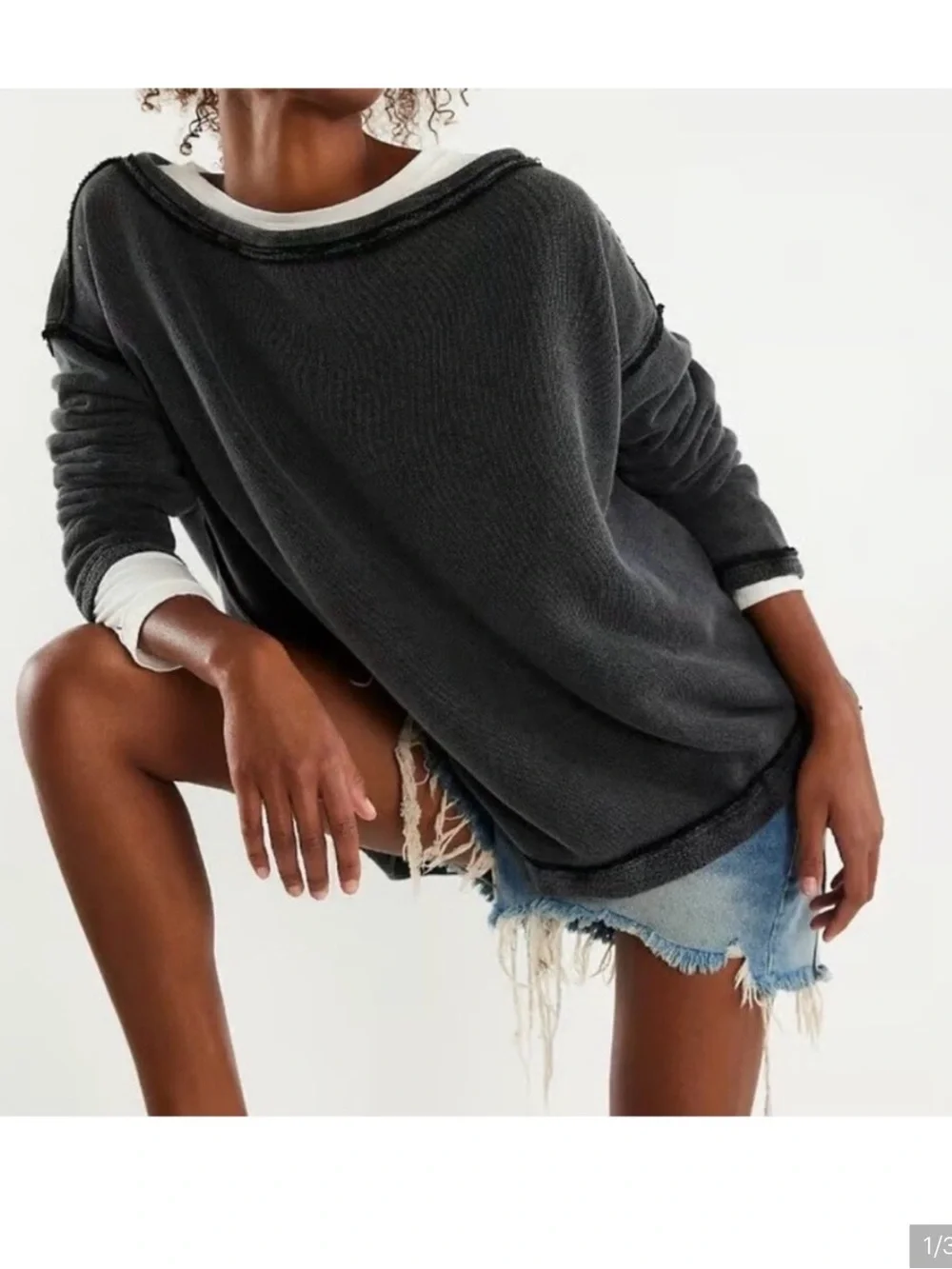Free People Conrad Pullover Black XS NWT - Picture 3 of 13